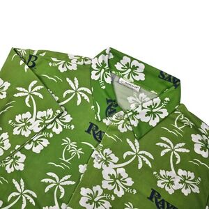 Men's Match Up Tampa Bay Rays Hawaiian‎ Button Down Shirt XL Green MLB Baseball
